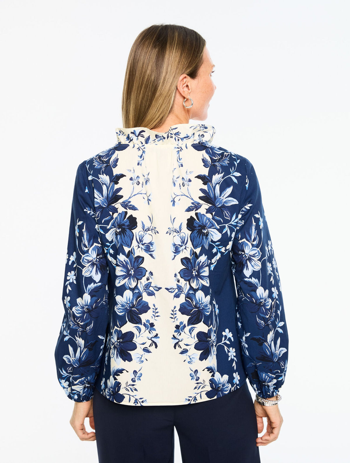 EXQUISITE BLOOMS POPLIN TOP