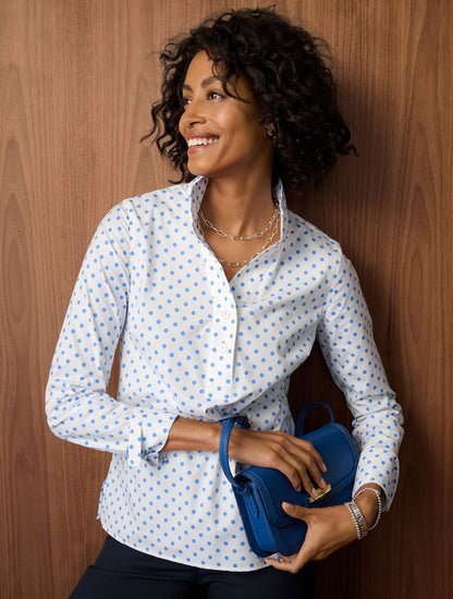 NON-IRON TUNIC POPOVER - LOVELY DOT