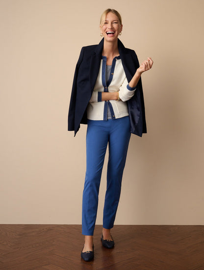 DENIM TRIM CARDIGAN