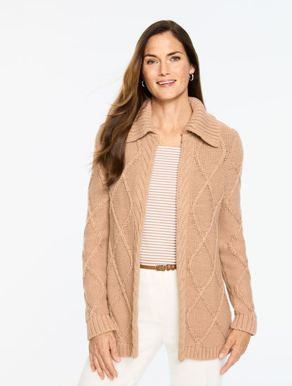 DIAMOND CABLE CARDIGAN