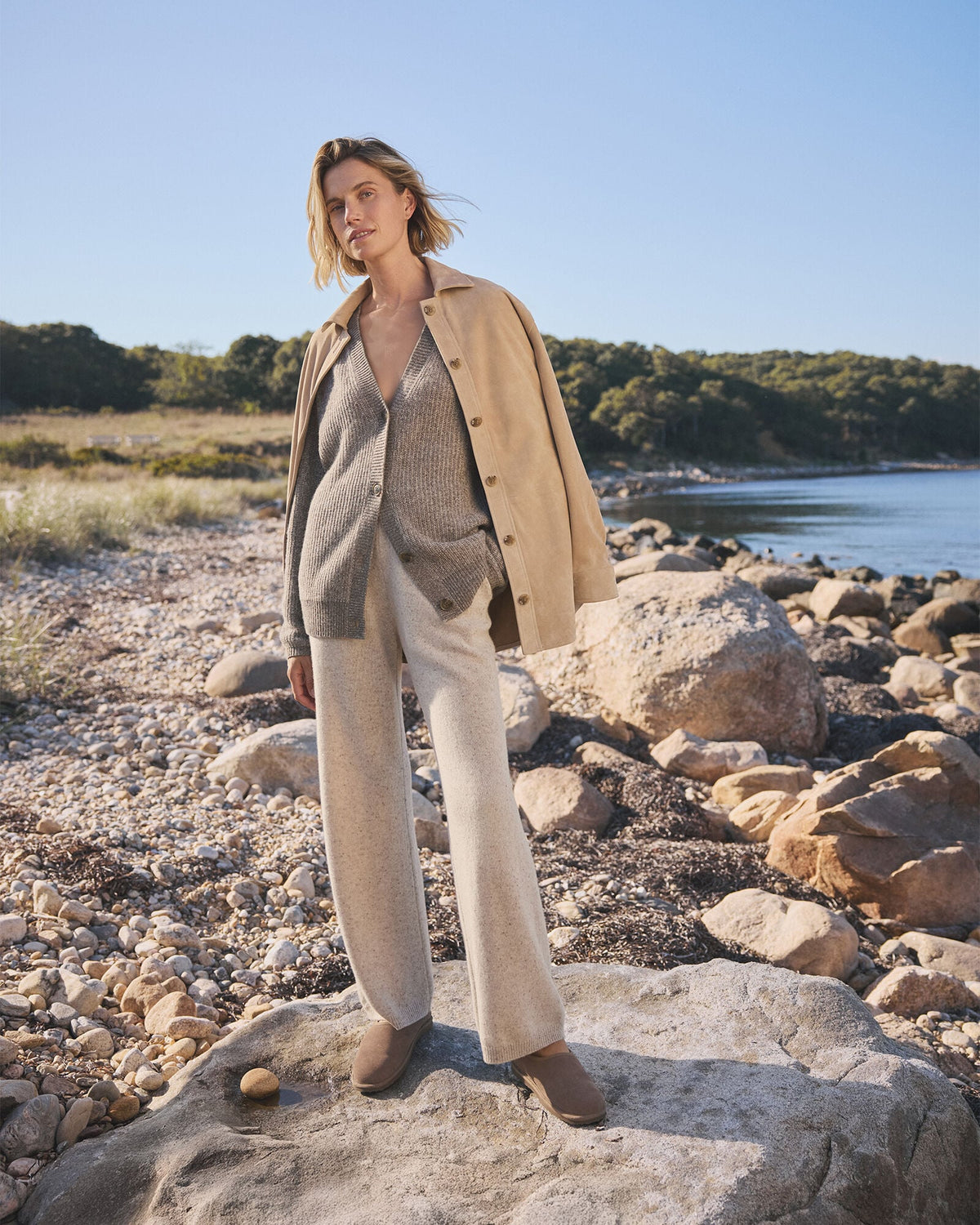 CASHMERE STRAIGHT LEG PANTS