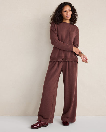 FLEECE CINCHED CREWNECK