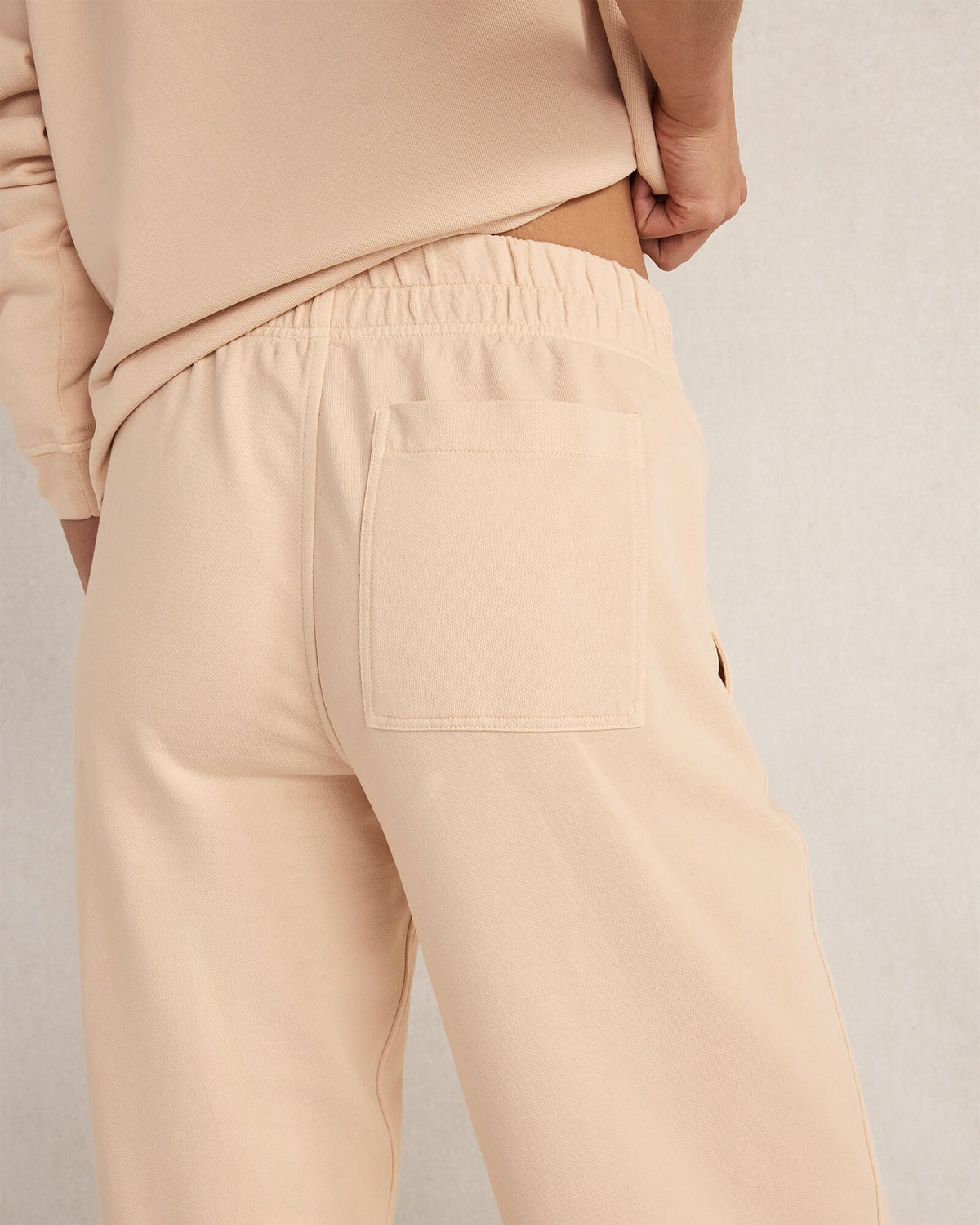 ORGANIC COTTON TERRY BARREL LEG PANTS