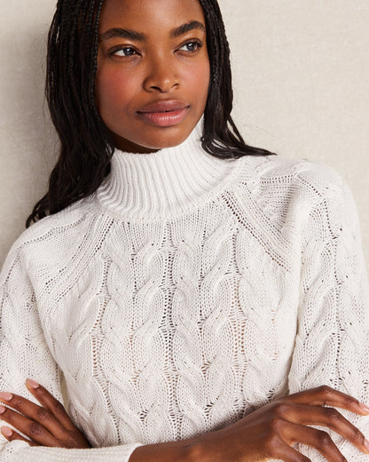 ORGANIC COTTON MOCK NECK SWEATER
