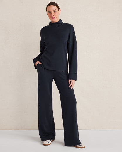 SOFT KNIT MOCK NECK TOP
