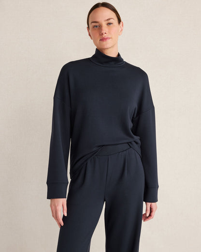 SOFT KNIT MOCK NECK TOP