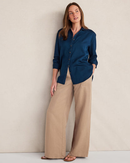 THE DAILY SHIRT IN INDIGO TWILL