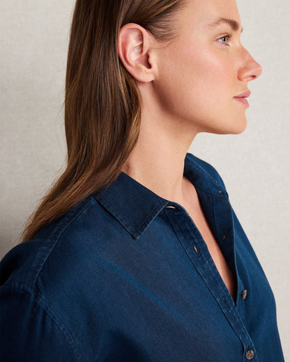 THE DAILY SHIRT IN INDIGO TWILL