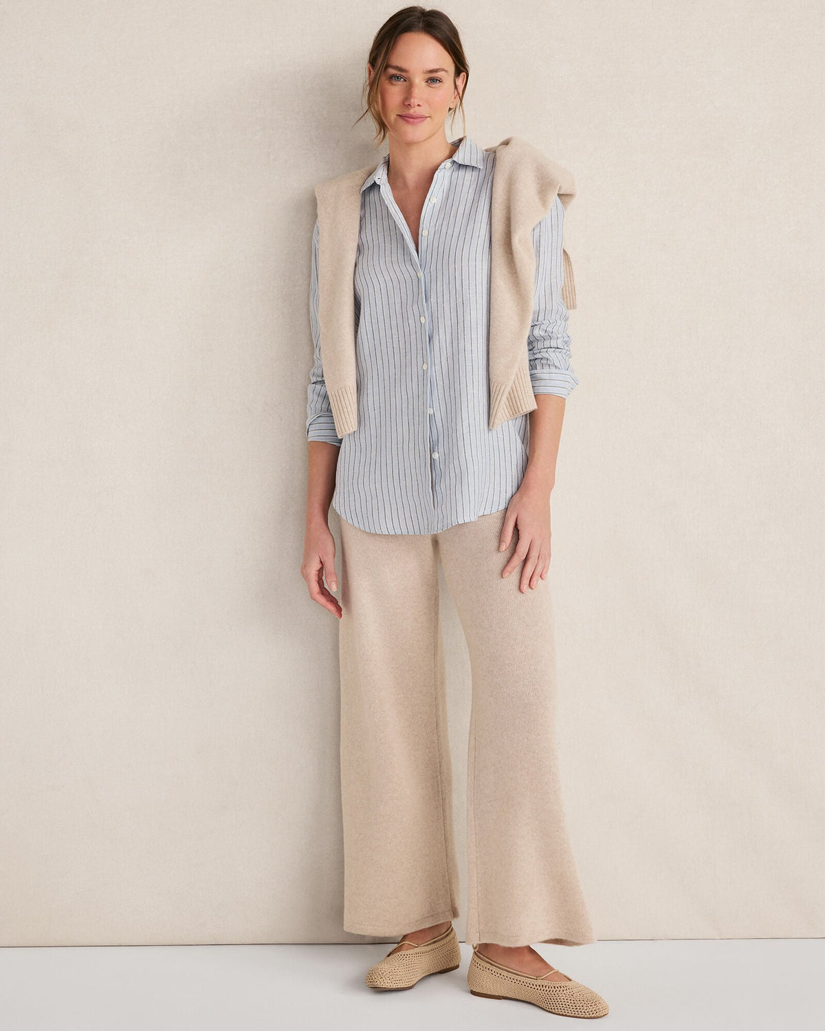 THE DAILY SHIRT IN LINEN STRIPE