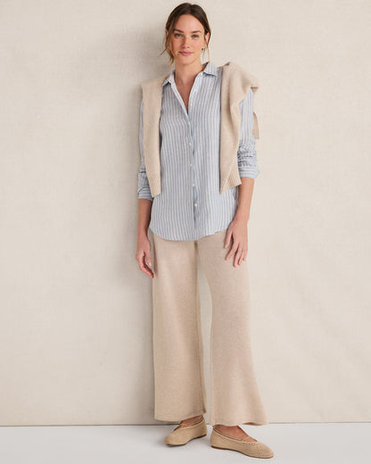 THE DAILY SHIRT IN LINEN STRIPE