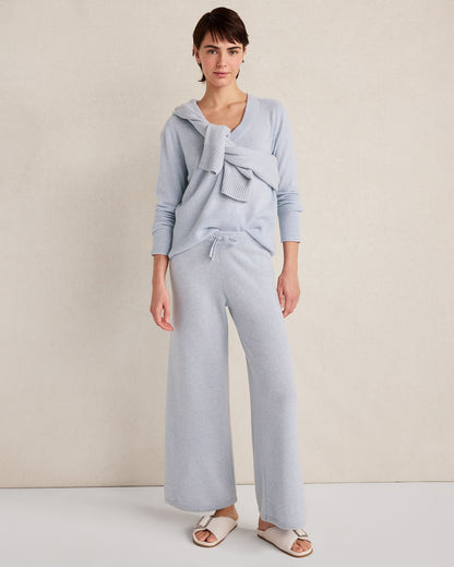 CASHMERE SADDLE SHOULDER V-NECK SWEATER