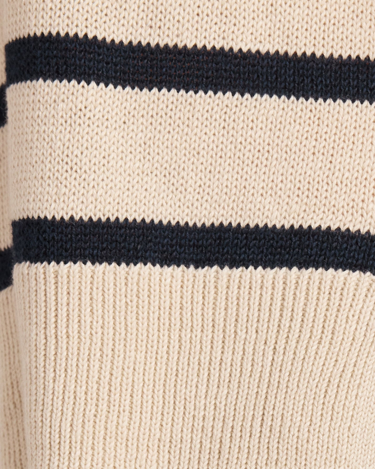 ORGANIC COTTON LINEN STRIPE CREWNECK