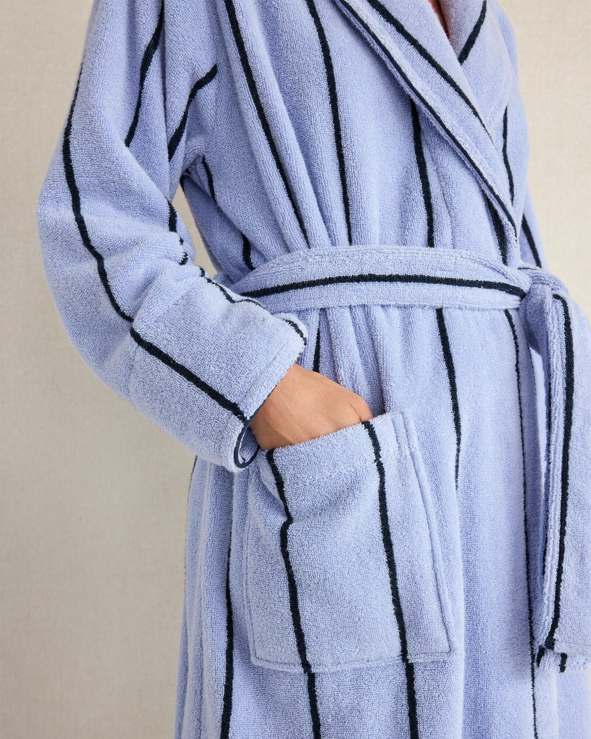 PLUSH TERRY STRIPED ROBE