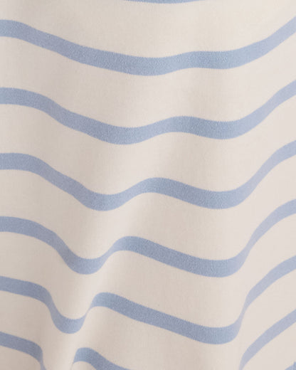BRUSHED COTTON INTERLOCK STRIPE PANTS